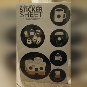 Starbucks Sticker Sheet, Ultra removable, Waterproof, New in packaging.